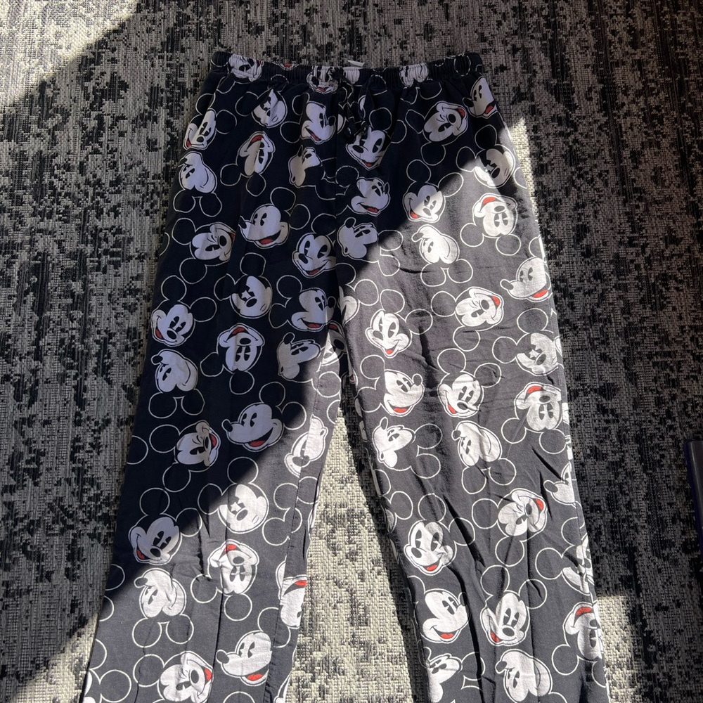 Disney Black and White Sweatpants with Playful Ghost Pattern